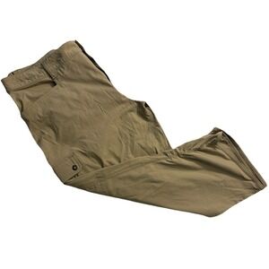 Eddie Bauer‎ Travex Pants Women's 14 Cargo Capri Nylon Snap Pockets Ruched Legs